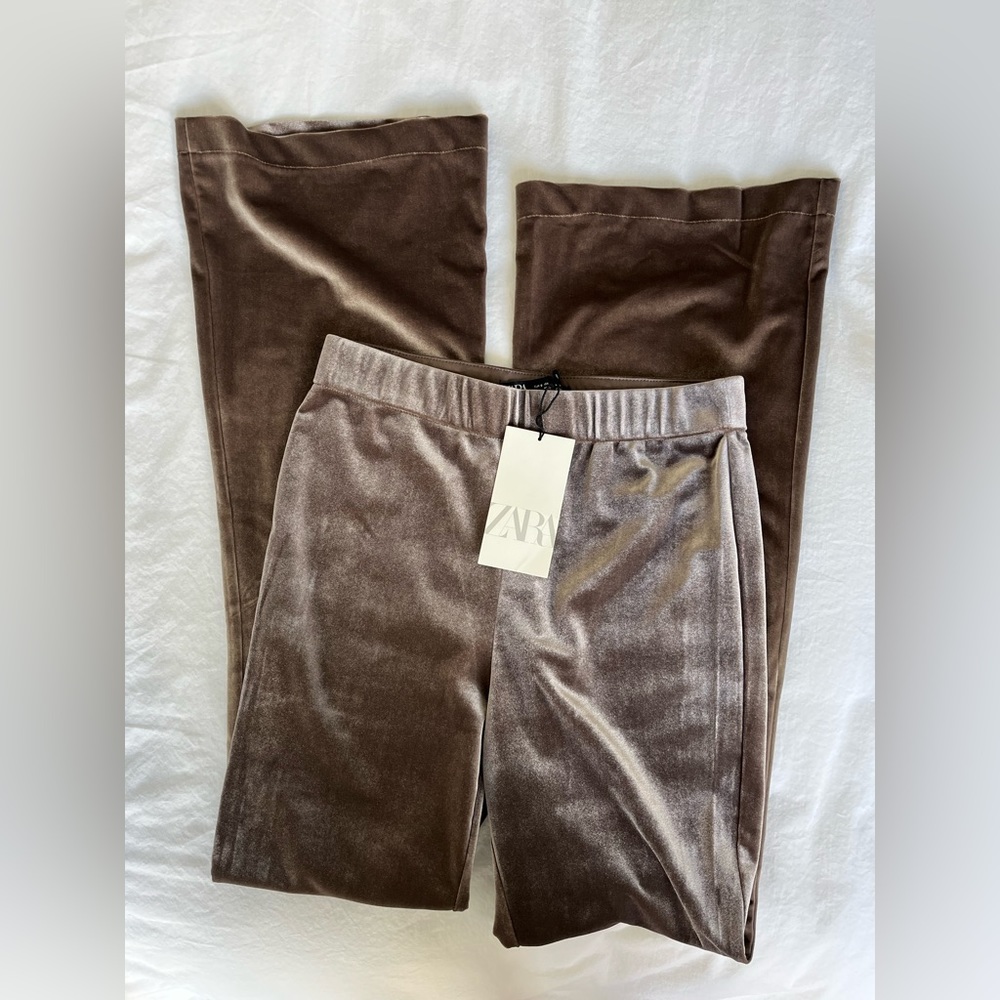 ZARA Flared brown pants / leggings
